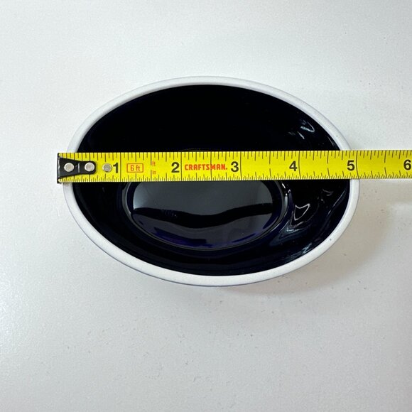 VTG Limoges Castel France Deep Cobalt Blue 22K Courting Scene Trinket Box EUC - Picture 14 of 16